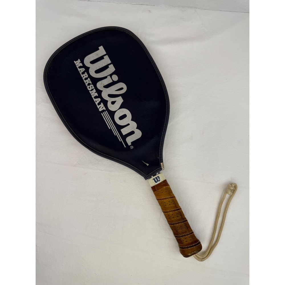 Vintage Racketball Wilson Marksman Racket CO85 with Cover - Picture 3 of 8